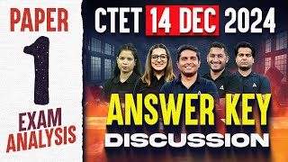 CTET 14 DEC 2024 Answer Key Discussion  CTET Paper 1 Answer Key 2024  CTET Exam Answer Key 2024 [upl. by Eimaral238]