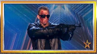 Este rumano se transforma en TERMINATOR para ASUSTAR  Audiciones 9  Got Talent España 2019 [upl. by Swanhilda]