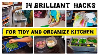 14 Every Day Kitchen Hacks That will Make Your Life Easier  Kitchen Organization ideas [upl. by Eahcim771]