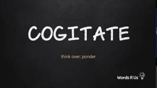 How to Pronounce COGITATE in American English [upl. by Naginnarb362]