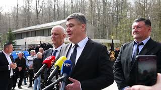 Zoran Milanović dao izjavu za medije o političkim aktualnostima na obilježavanju 33 godišnjice [upl. by Abdu]