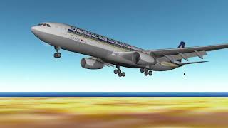 A330 hard landing geofs geofs joystick simulator aviation viralvideo [upl. by Nawad]