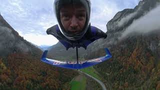 Peter Salzmann rompe récord en la Jungfrau el primer wingsuit con tecnología de foils [upl. by Yetak]