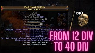 POE Crafting Guide  40 Div IntStacker Wand for 11 div of materials [upl. by Adniuqal]