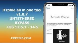 iFrpfile all in one tool iCloud bypass on ios 144 and 145 تخطي الايكلود ببرنامج [upl. by Zacks]