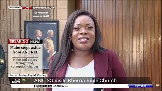 Remembering Ray McCauley  ANC SG visits Rhema Bible Church [upl. by Reppep]