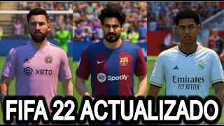 Actualiza tu FIFA 22 a EA FC 24 equipos uniformes fichajes plantillas para PS4 PS5 XBOX ONE PC [upl. by Tnarb303]