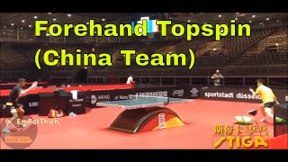 Chinese Forehand Topspin Technique with National Team [upl. by Tarkany]