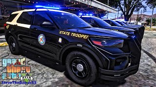 Playing GTA 5 As A POLICE OFFICER Highway Patrol FHP GTA 5 Lspdfr Mod 4K [upl. by Nolie]