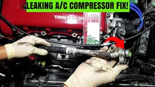 How To Replace A Leaking AC Line Oring  Infiniti G20 Leaking AC Compressor Fix [upl. by Averir2]