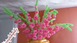 Como hacer flores gladiolos con globos [upl. by Aij679]