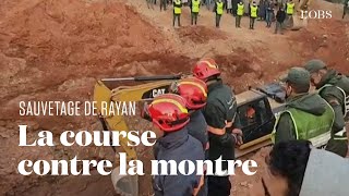 Les images de lopération au Maroc pour sauver le petit Rayan tombé dans un puits [upl. by Esialb]