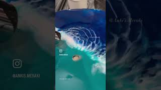 Happiness comes in waves 🌊 Resin beach theme clock shortsvideoartshortvideo [upl. by Ewall]