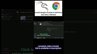 install Google chrome on Kali Linux kali googlechrome debian tutorial shorts [upl. by Rhodes]