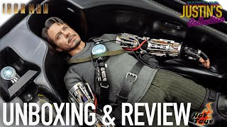 Hot Toys Iron Man Tony Stark Mech Test Version 20 Unboxing amp Review [upl. by Goldin]