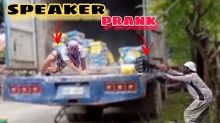 TAONG GRASA SPEAKER PRANK  ANG BILIS NI KUYA HUMIGA [upl. by Ahseral]