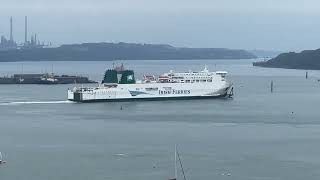 MV Isle of Inisheer Departs Pembroke Dock 23924 [upl. by Millhon]