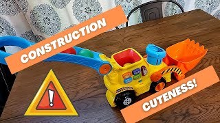 Construction Cuteness  V Tech Pop a Balls Push and Pop Bulldozer [upl. by Lamaj]