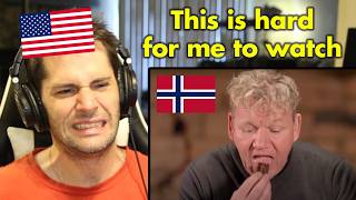 American Reacts to Traditional Norwegian Cuisine with Gordon Ramsay [upl. by Acsicnarf426]