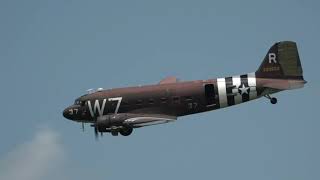 Geneseo Air Show 2024 C47s amp Round Canopy Parachuting Team Airborne Drop amp Ground Battle [upl. by Lliw]