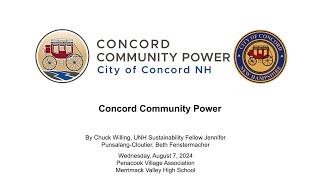 Community Power Informational Meeting  Penacook Village Association [upl. by Alpert]