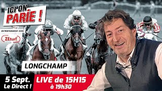 ICI on PARIE  Longchamp Quinté et pronostics en live de lhippodrome Jeudi 6 Septembre 2024 [upl. by Ermey]