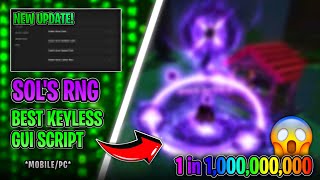 UPDATED  Sols RNG Keyless Gui Script  Unlock All Fast Roll  Work in MobilePC  Roblox Script [upl. by Einafets]