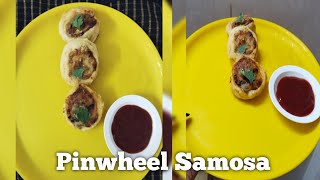 Pinwheel Samosa recipe।। Unique tiffin recipe।। uniquesnacksrecipe [upl. by Airbmak]