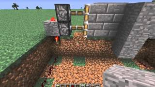 Minecraft tutorial  Easy and compact piston door with buttons [upl. by Adnolay]