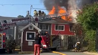 Fire reported at Little Rock apartment complex [upl. by Eidroj]