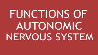 Functions Of Autonomic Nervous SystemANS by DrShikha Parmar [upl. by Hadria286]