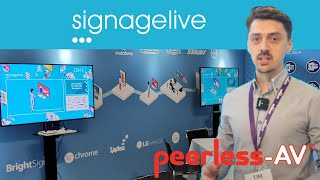 Signagelive at PeerlessAV stand demonstration [upl. by Ellesor]