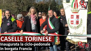 CASELLE  Inaugurata la ciclopedonale in borgata Francia [upl. by Eenahs]