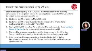 CSDE Policies for LAS Links Online Administration Training [upl. by Lou]