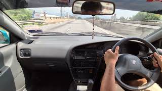 Satria Plate Bawah short POV drive uncut driving clip version  1995 Proton Satria 13 GLi [upl. by Eiznek363]