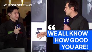 Ronnie OSullivan on Zhao Xintong quotPerfect cue ballquot  Eurosport Snooker [upl. by Oiramej]