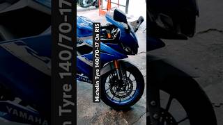 Michelin Tyre 1407017 on R15 V3 sportbike yamahar15 Michelin cinematic [upl. by Roselle799]