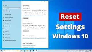 How To Reset Windows 10 [upl. by Aikenahs]