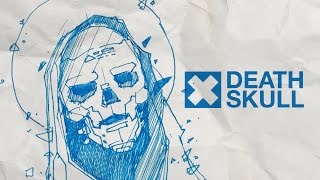 Death Skull Freehand Drawing speedart [upl. by Dougald]