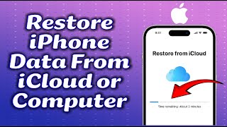 How To Restore iPhone Data From iCloud or From Computer Backup [upl. by Doownelg61]