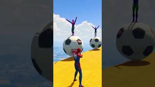 GTA 5 SPIDERMAN MINION WATER SLIDE RAGDOLL 50 gta spiderman minions [upl. by Aarika85]