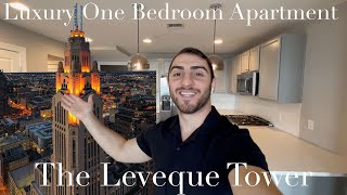 Touring a 1900 Luxury One Bedroom Apartment at The Leveque Tower in Downtown Columbus Ohio [upl. by Ycinuq]