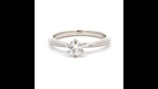 033ct Diamond Six Claw Platinum Solitaire Ring [upl. by Angadreme]