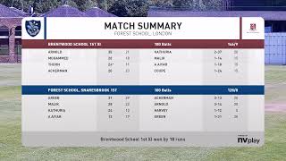 Forest 1st XI v Brentwood 1st XI [upl. by Boniface957]