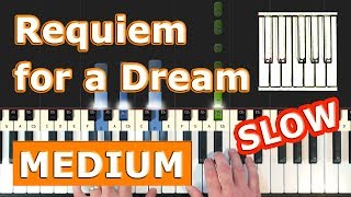 Requiem For A Dream  SLOW Piano Tutorial Easy  Sheet Music [upl. by Lrad]