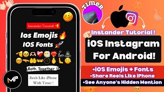 iOS Emojis  iOS Fonts  Reel Share Like iOS On Android Instagram😬 [upl. by Absalom]