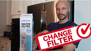 How to Change the Filter on the Samsung 4Door Flex Refrigerator [upl. by Treacy]