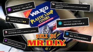 Review  Waxco Plastic Lamp Cover Cleaner amp Polish from MR DIY [upl. by Naj]