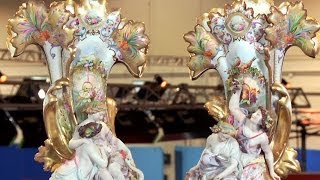 Pair of Limoges Figural Vases ca 1860  Web Appraisal  Boise [upl. by Acirtal]