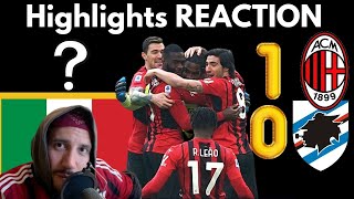 Ac Milan vs Sampdoria 10 Highlights reaction Milan fan [upl. by Nanni]